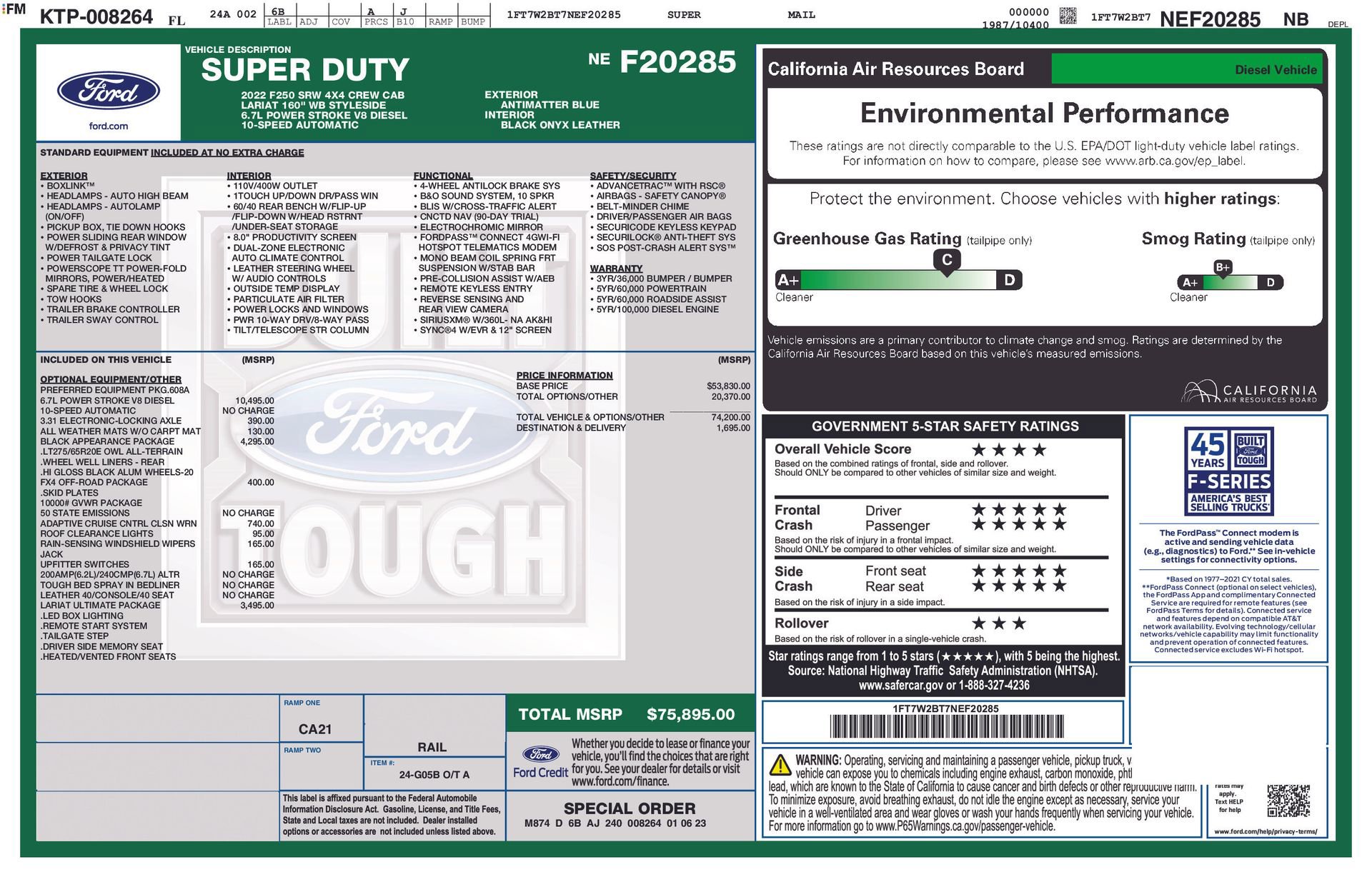 Used 2022 Ford F250 Lariat w/ Black Appearance Package AWD/4WD image 41