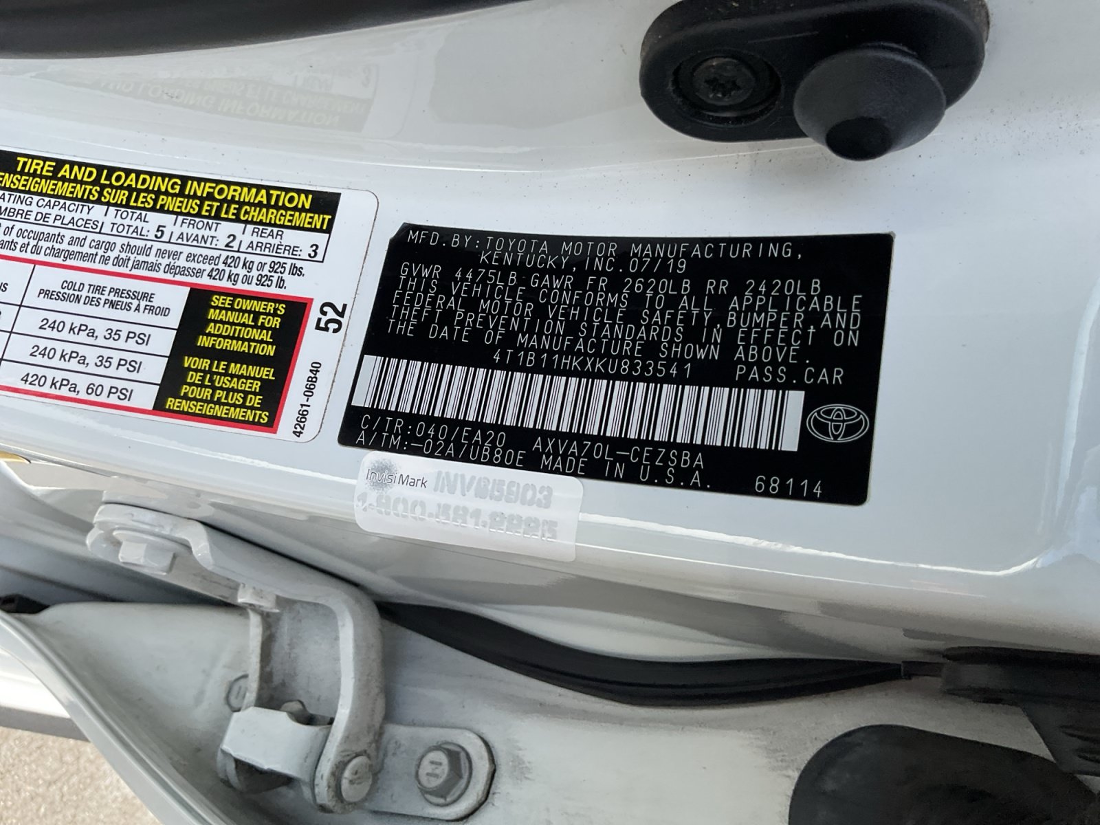 Used 2019 Toyota Camry SE FWD image 27