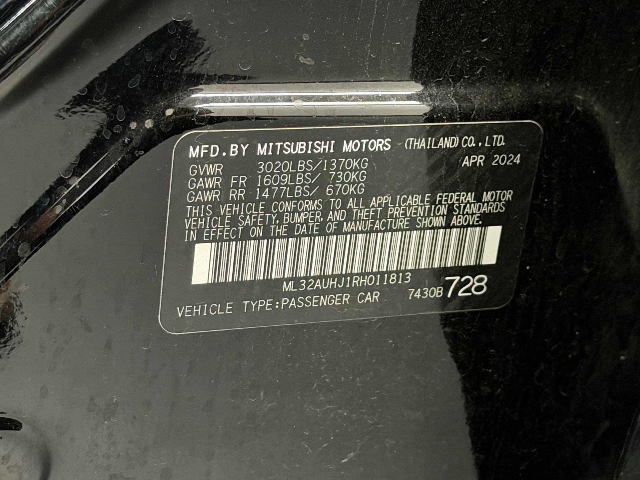Used 2024 Mitsubishi Mirage ES FWD image 24