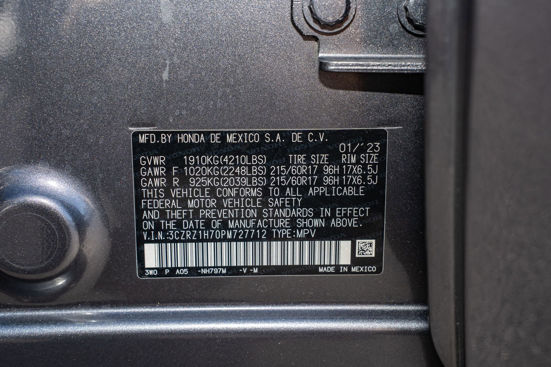 Certified 2023 Honda HR-V EX-L image 37