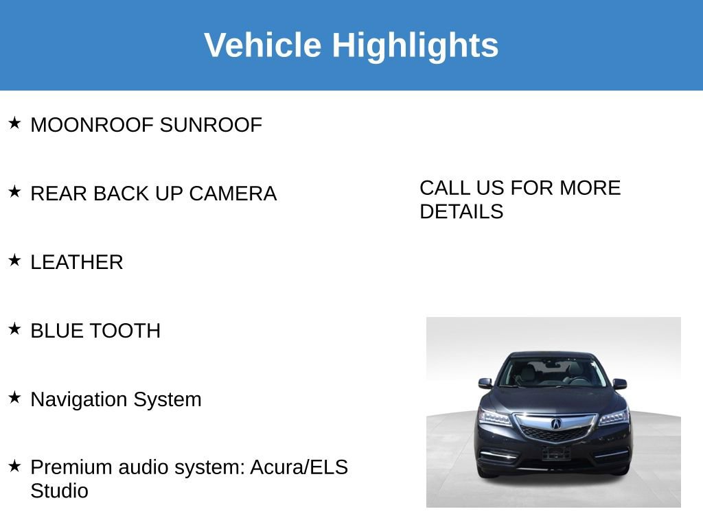 Used 2016 Acura MDX SH-AWD w/ Tech & Entertainment image 7