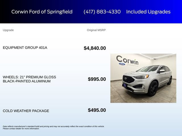 Certified 2020 Ford Edge ST w/ Equipment Group 401A AWD/4WD image 6