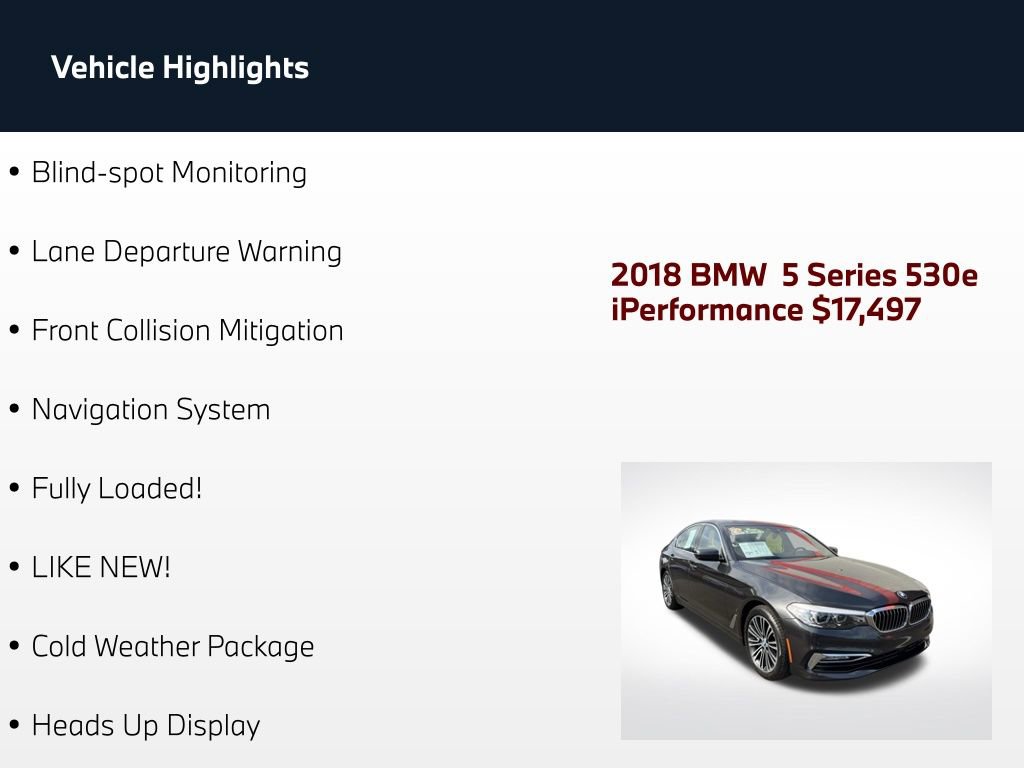 Used 2018 BMW 530e RWD image 4