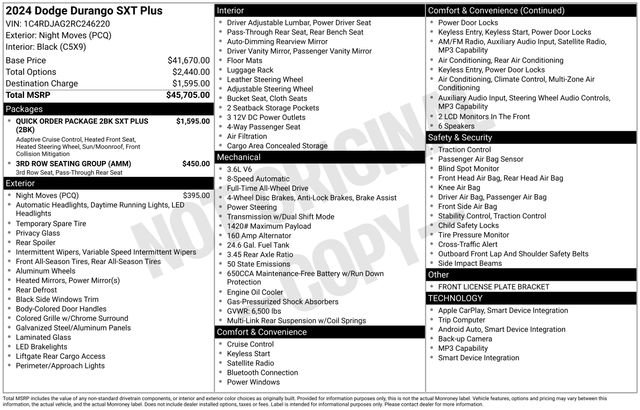 Used 2024 Dodge Durango SXT AWD/4WD image 26