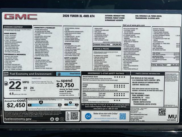 New 2026 GMC Yukon XL AT4 w/ AT4 Premium Plus Package AWD/4WD image 21