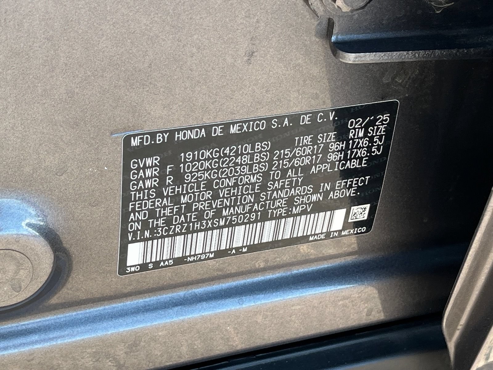 Used 2025 Honda HR-V LX image 30