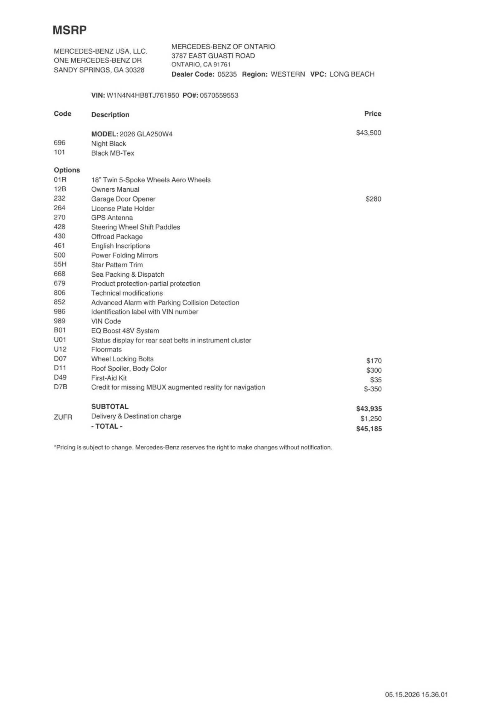 Certified 2026 Mercedes-Benz GLA 250 4MATIC image 2