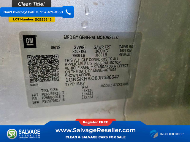 Used 2018 Chevrolet Suburban LT AWD/4WD image 17