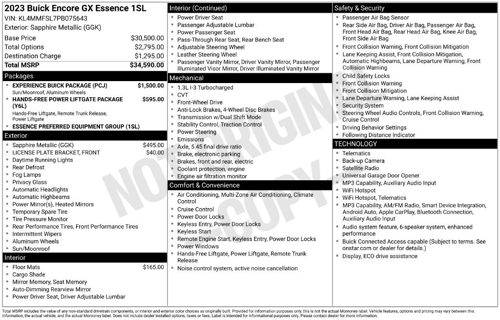 Used 2023 Buick Encore GX Essence w/ Experience Buick Package FWD image 6