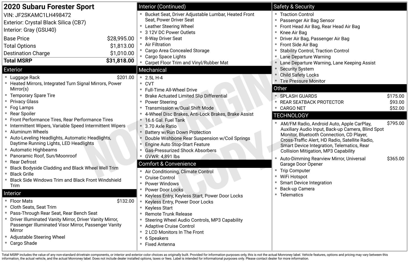 Used 2020 Subaru Forester Sport AWD/4WD image 18