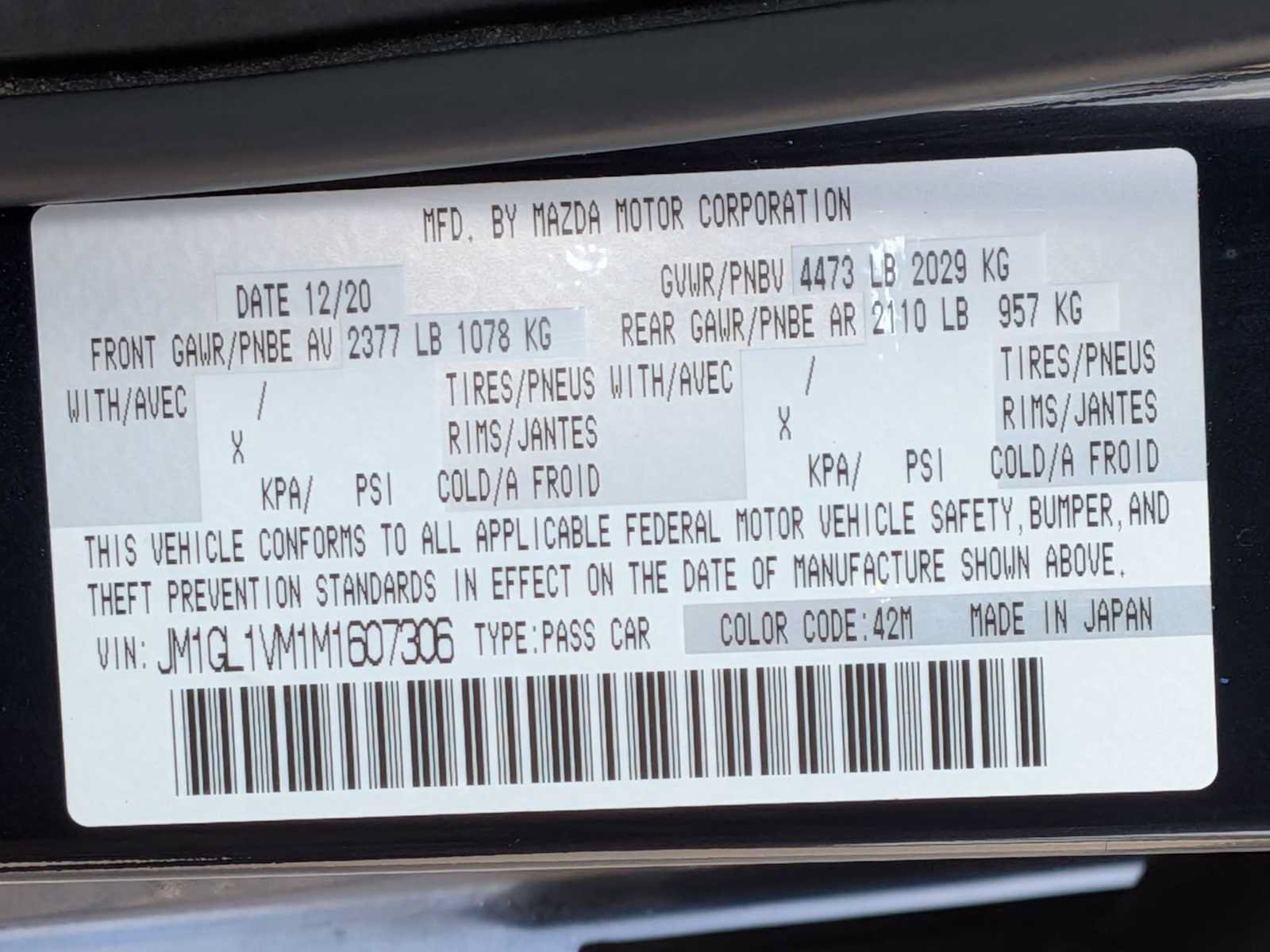 Used 2021 MAZDA MAZDA6 Touring FWD image 33