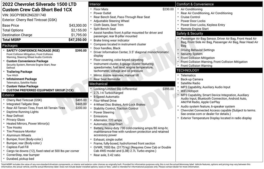 Used 2022 Chevrolet Silverado 1500 Custom w/ Safety Confidence Package image 9