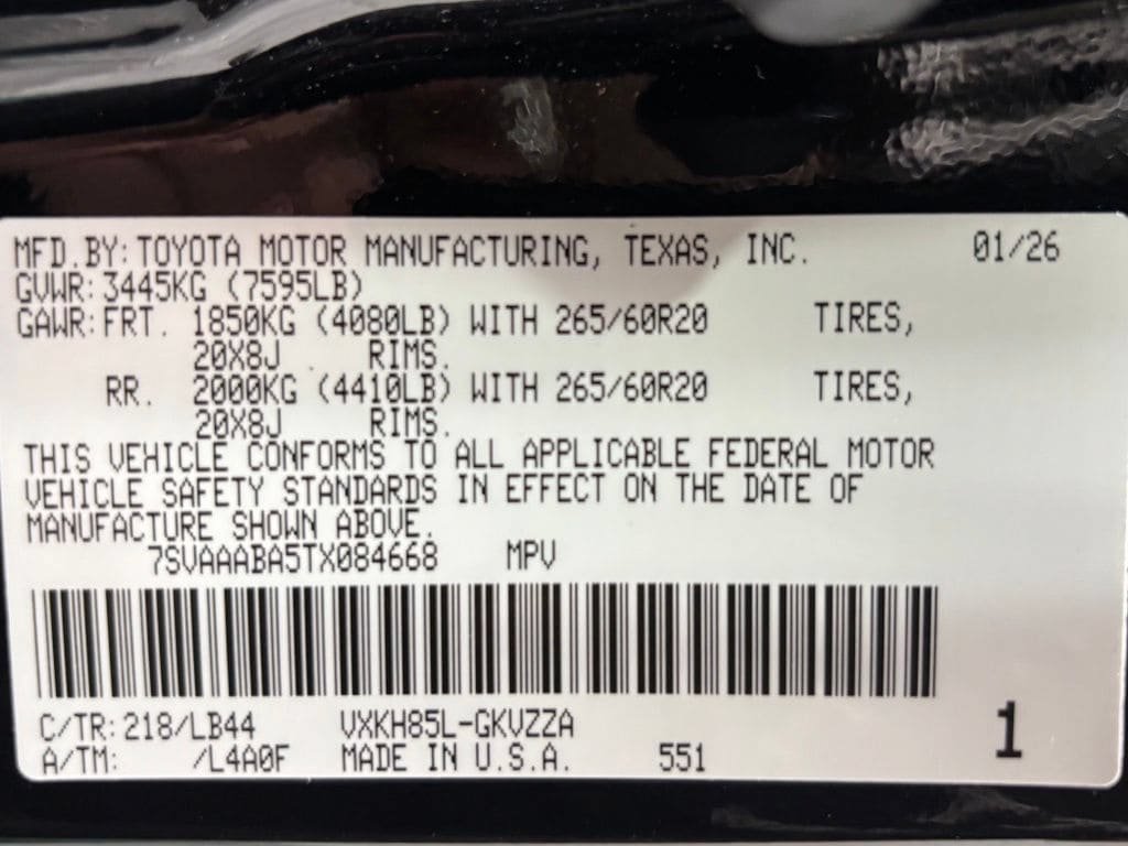 Used 2026 Toyota Sequoia 1794 Edition AWD/4WD image 11