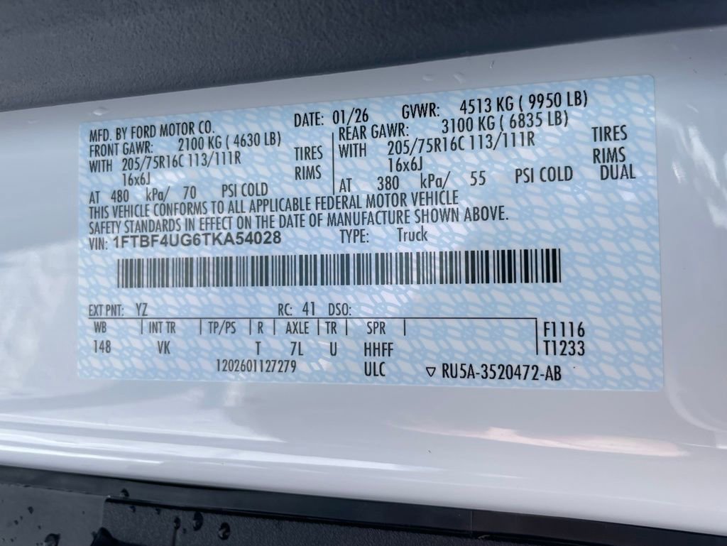 New 2026 Ford Transit 350 148 High Roof DRW AWD w/ Load Area Protection Package image 44