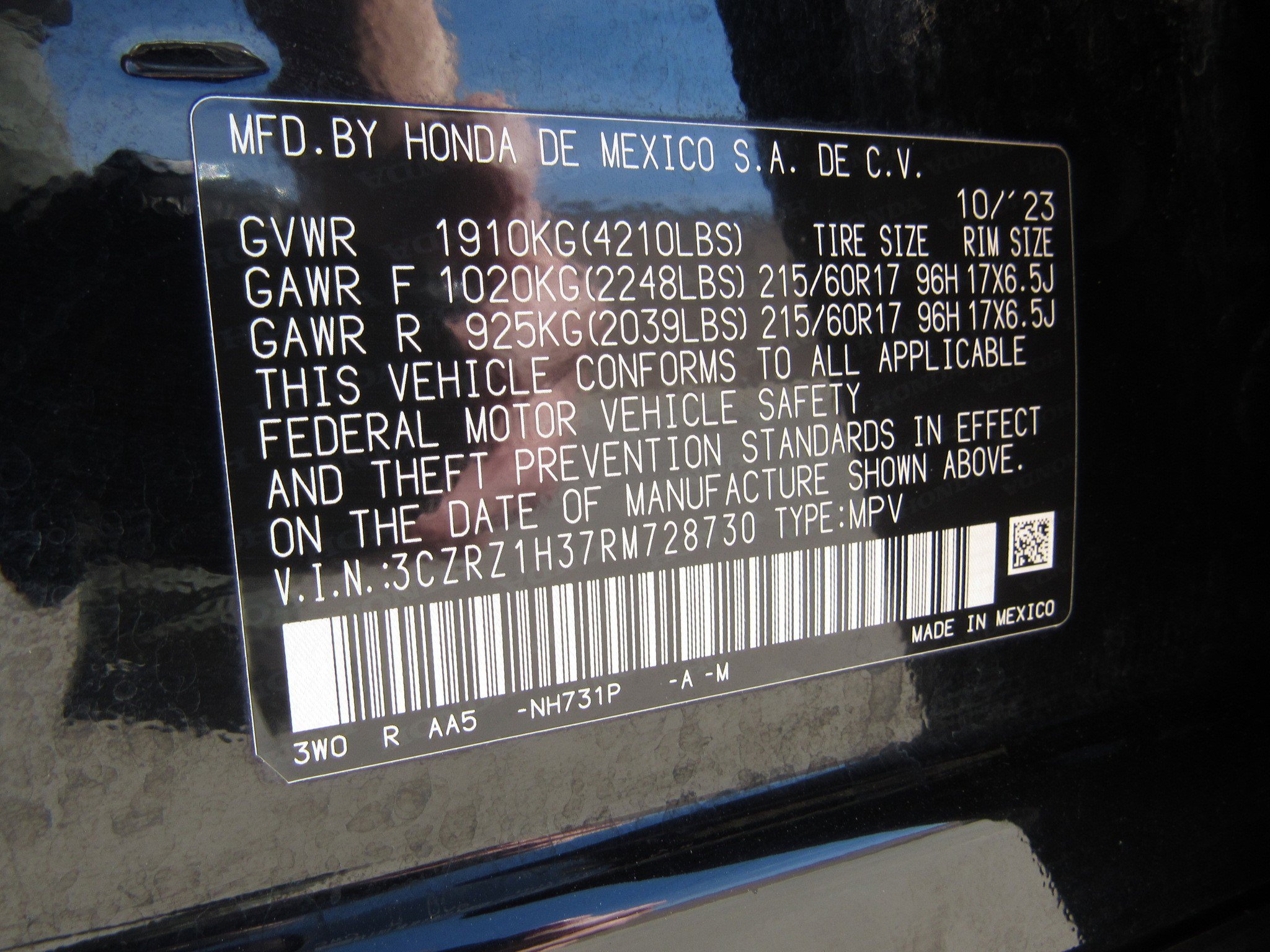 Certified 2024 Honda HR-V LX image 27