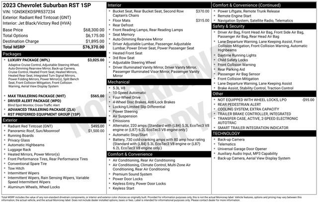 Used 2023 Chevrolet Suburban RST w/ Luxury Package AWD/4WD image 6