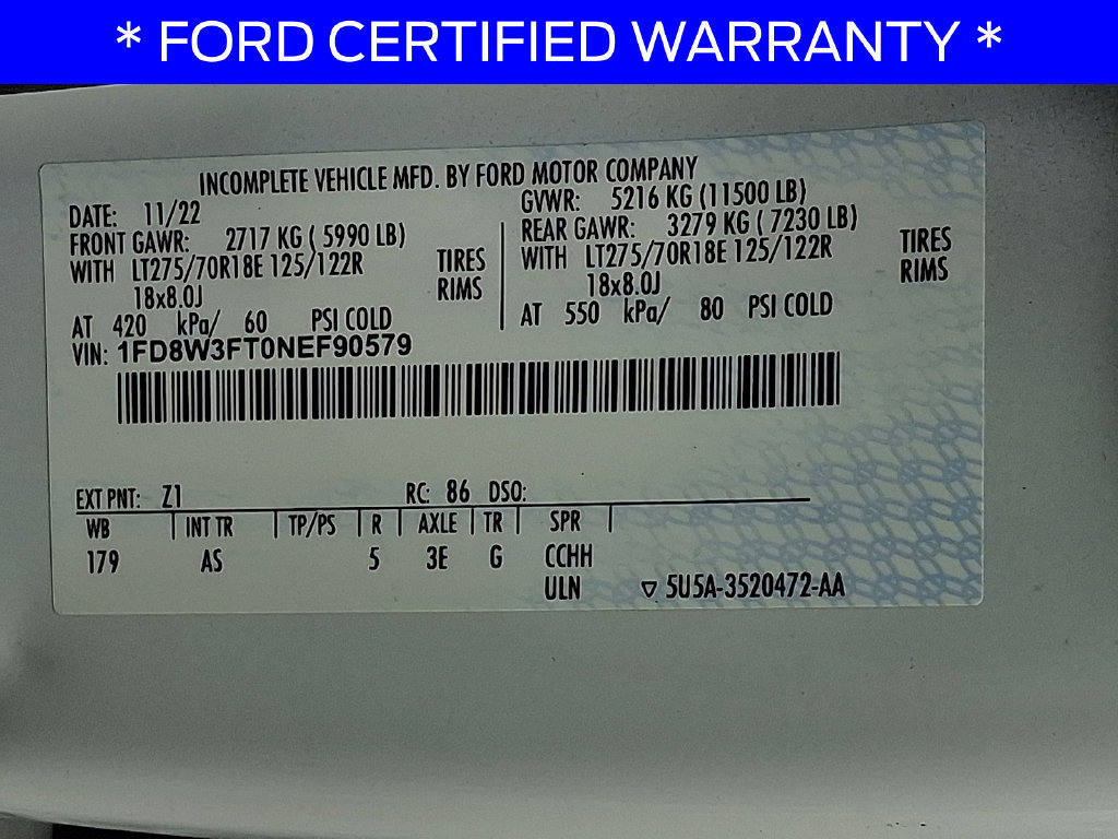 Certified 2022 Ford F350 XL w/ Power Equipment Group AWD/4WD image 28