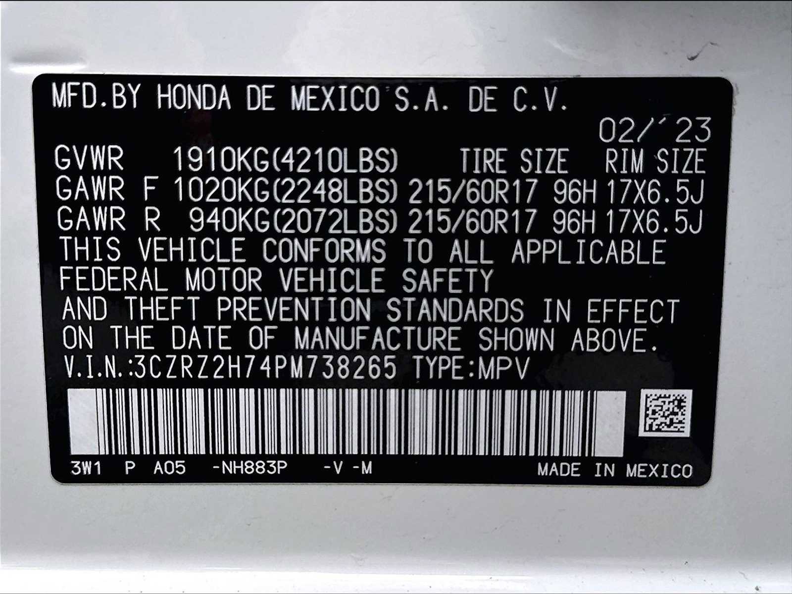 Used 2023 Honda HR-V EX-L image 34