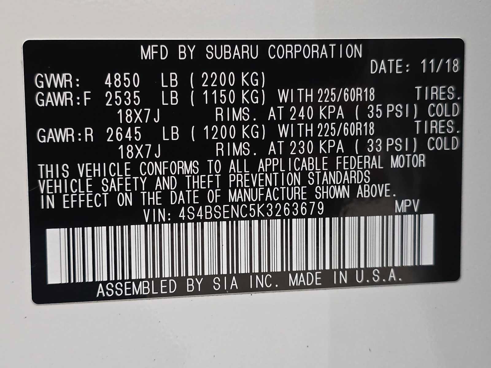 Used 2019 Subaru Outback 3.6R Limited w/ Popular Package #2 AWD/4WD image 31