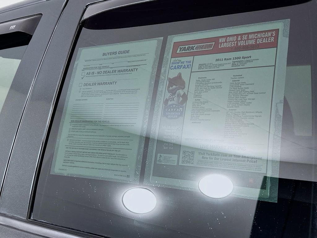 Used 2011 RAM 1500 Sport w/ Sport Premium Group image 13