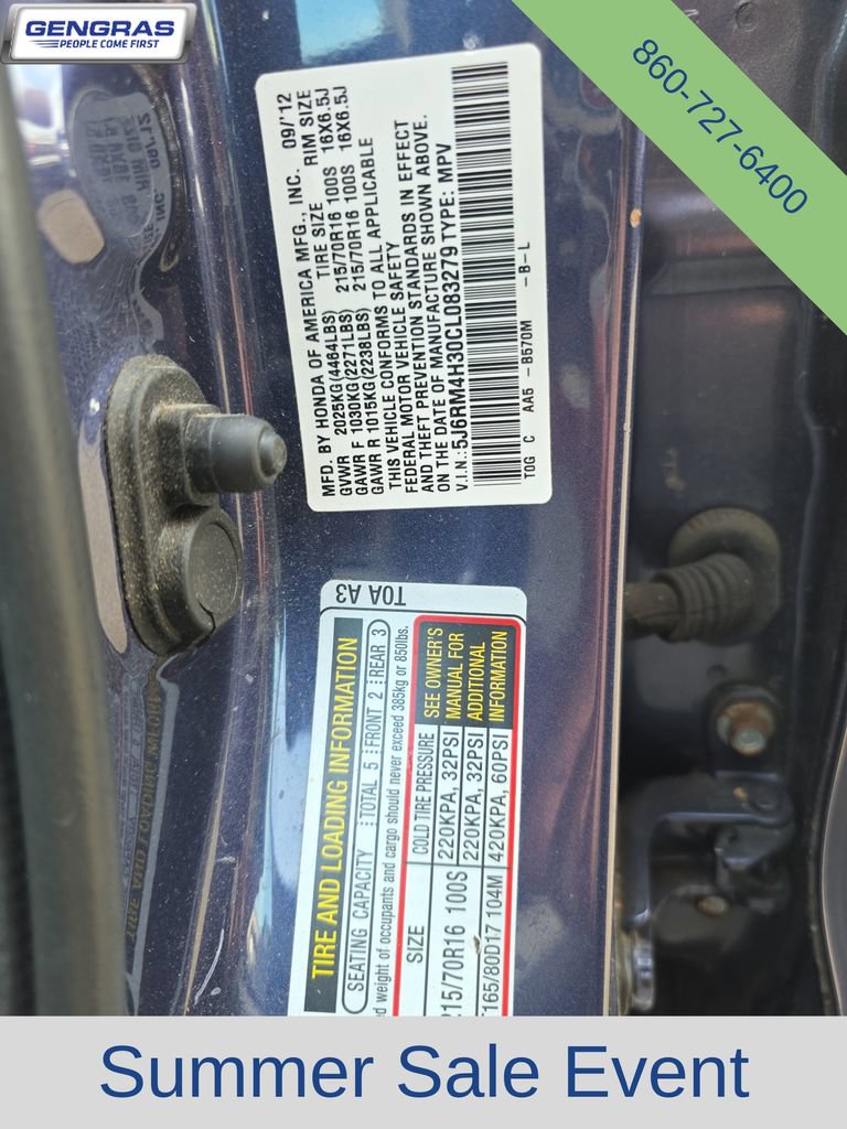 Used 2012 Honda CR-V LX image 20