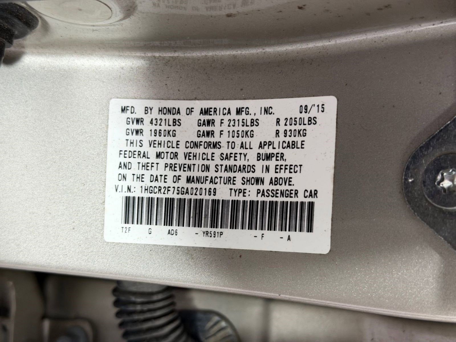 Used 2016 Honda Accord EX image 21