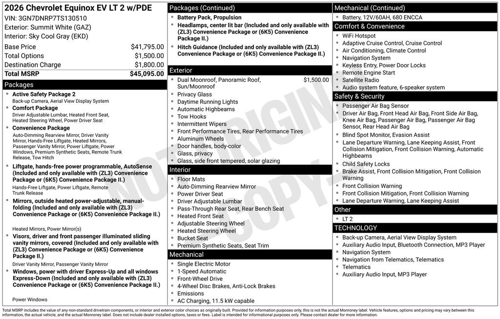 New 2026 Chevrolet Equinox EV LT FWD image 26