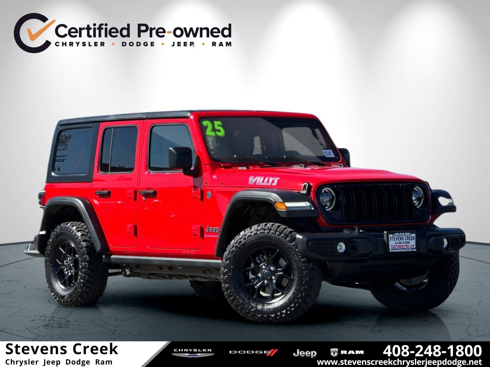 Certified 2025 Jeep Wrangler Unlimited Sport S 4xe