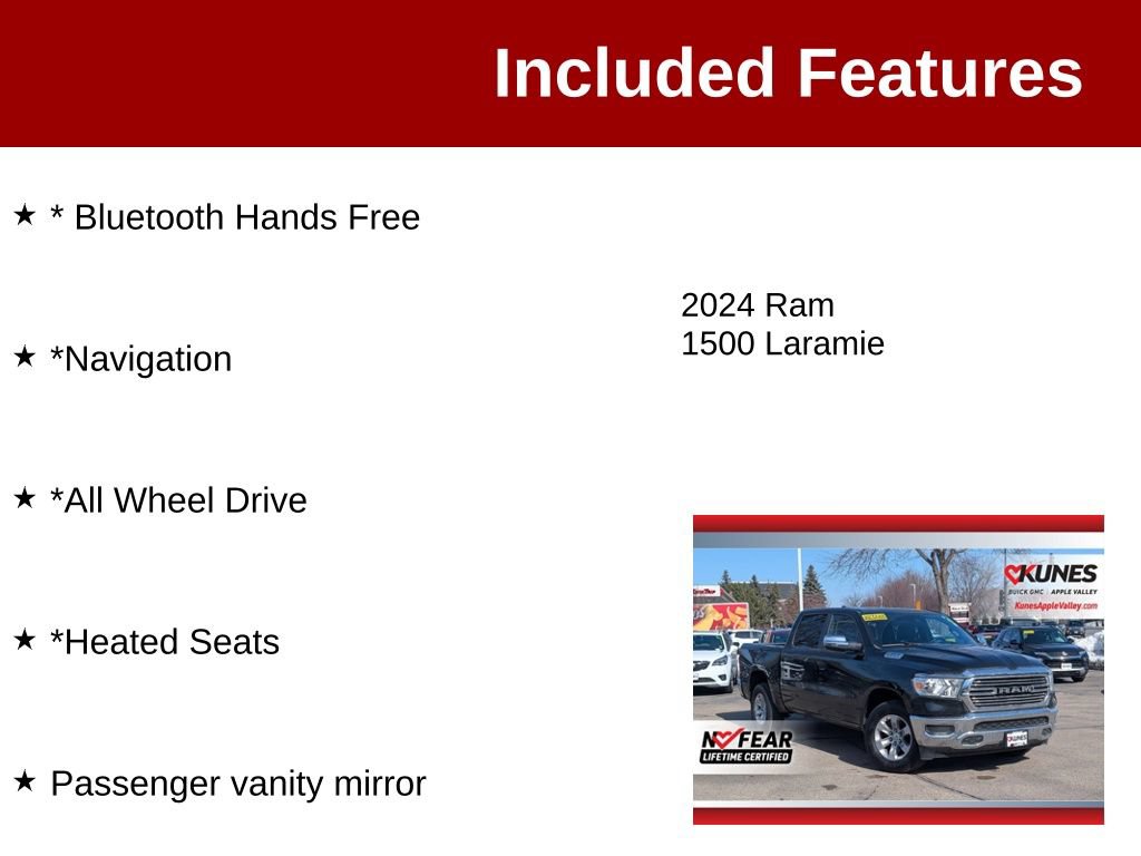 Used 2024 RAM 1500 Laramie AWD/4WD image 3