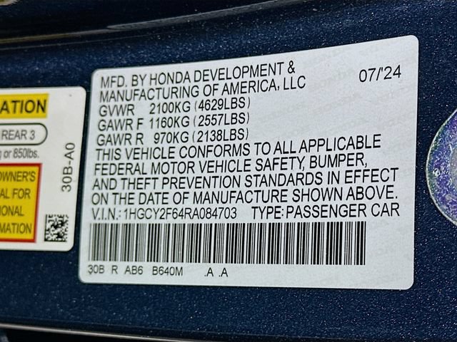 Certified 2024 Honda Accord EX-L image 34