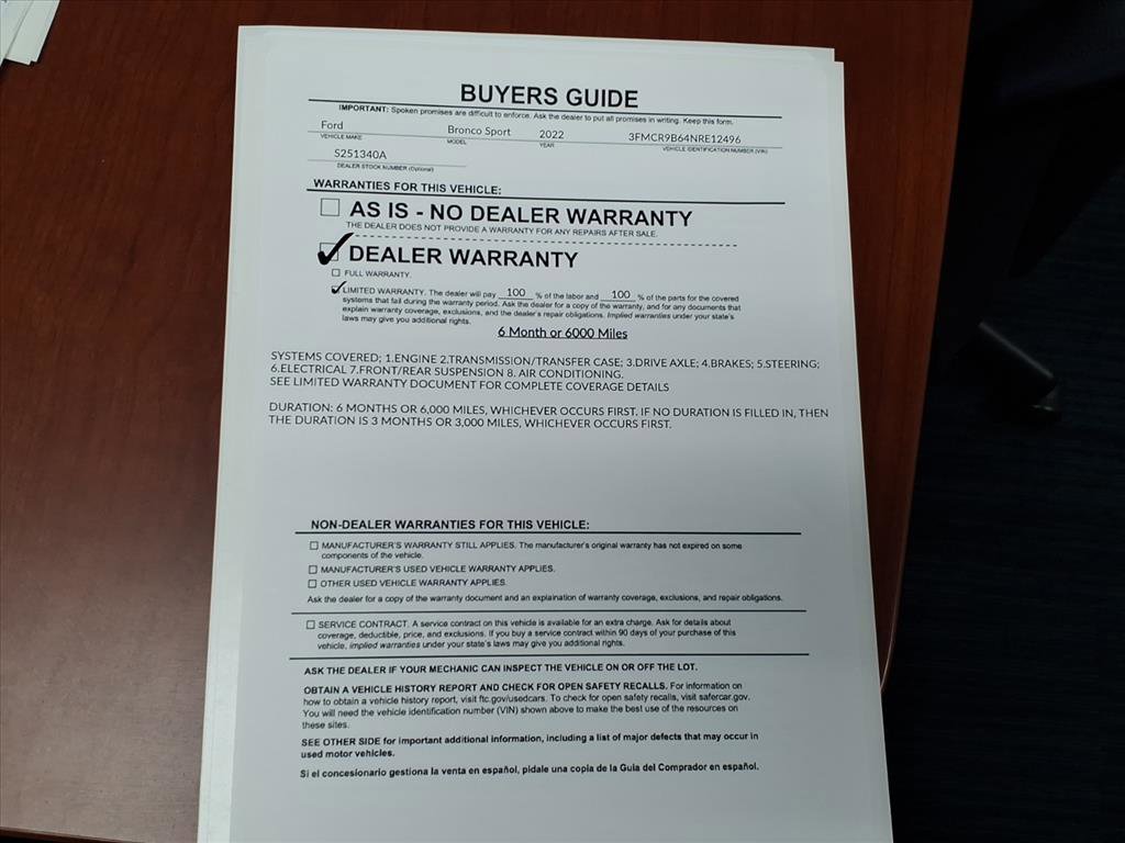 Used 2022 Ford Bronco Sport Big Bend w/ Convenience Package image 26