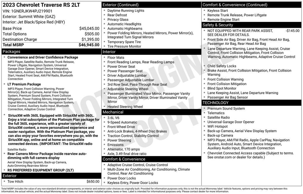 Used 2023 Chevrolet Traverse RS FWD image 5