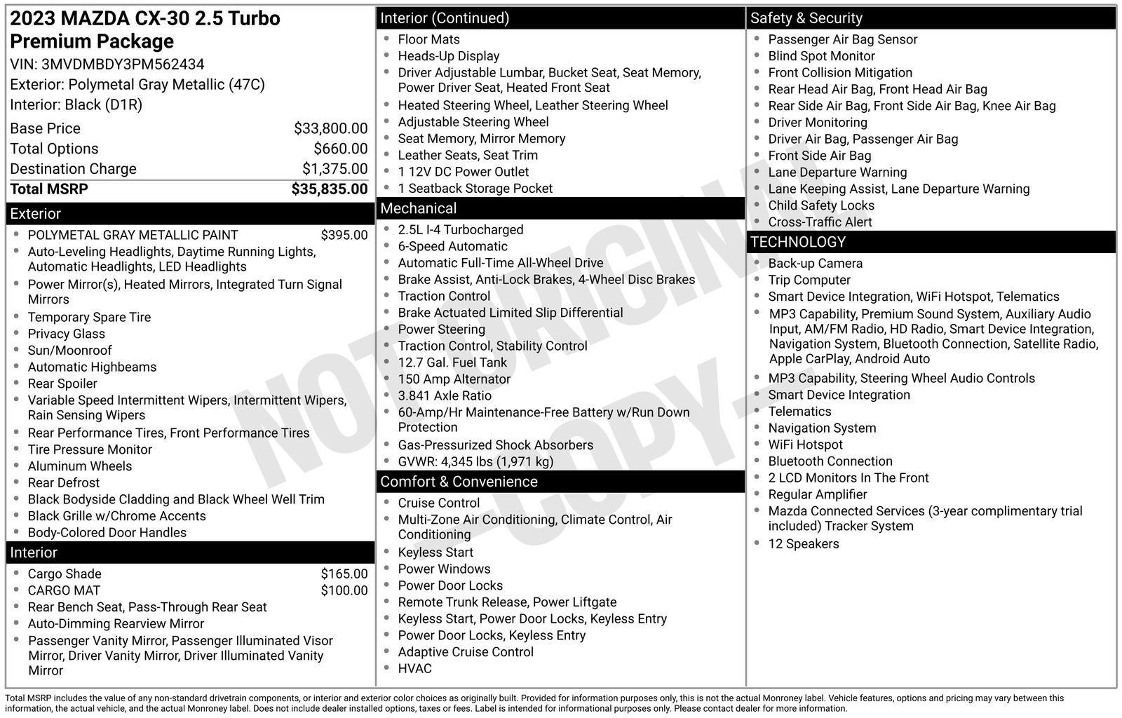 Certified 2023 MAZDA CX-30 2.5 Turbo w/ Premium Package AWD/4WD image 25