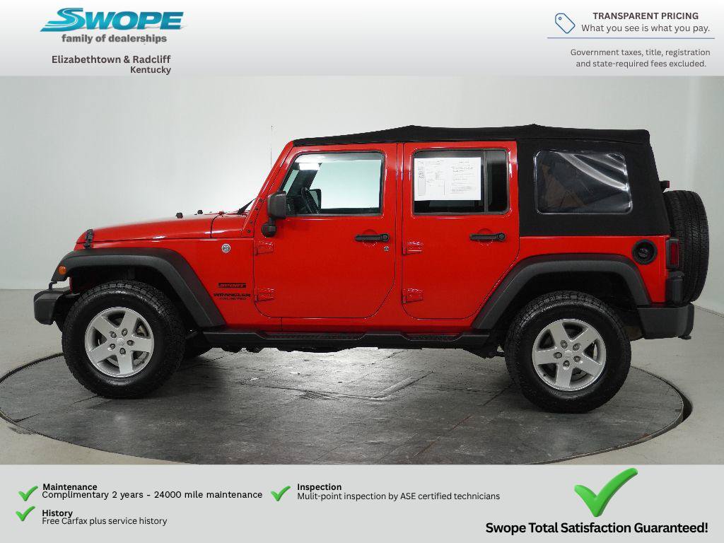 Certified 2017 Jeep Wrangler Unlimited Sport w/ Quick Order Package 24S AWD/4WD image 6