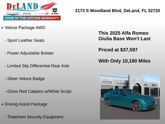 Used 2025 Alfa Romeo Giulia AWD w/ Veloce Package AWD image 7