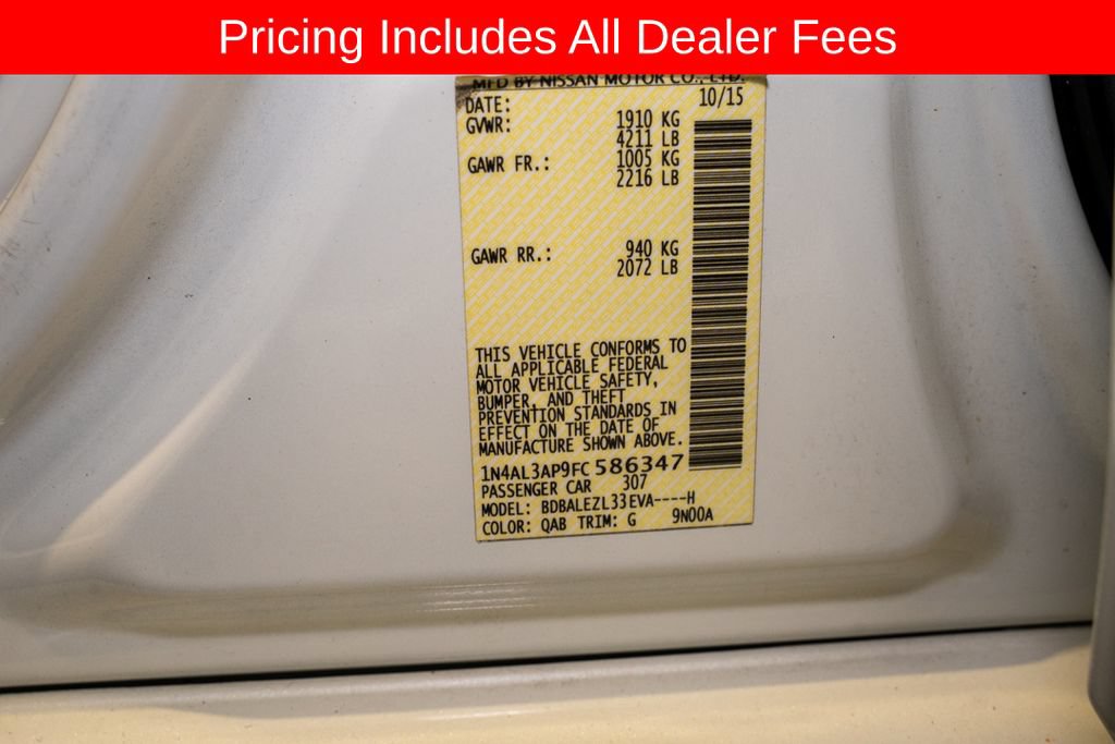 Used 2015 Nissan Altima 2.5 S w/ Power Driver Seat Package FWD image 18