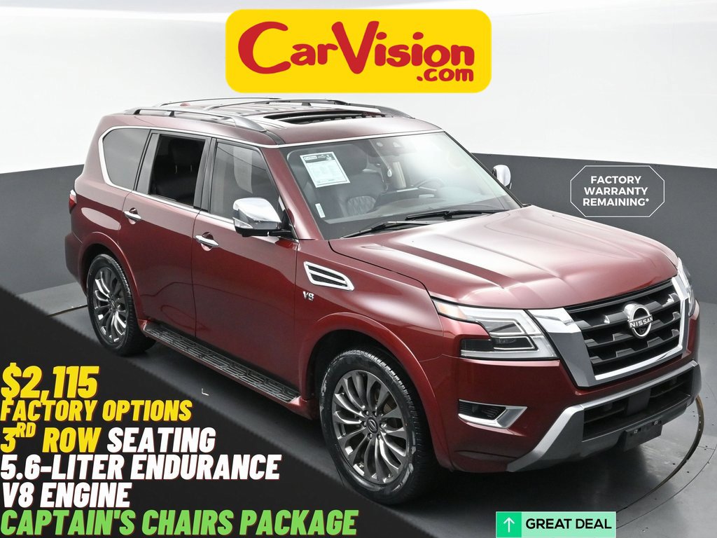 Used 2021 Nissan Armada Platinum w/ Captain's Chairs Package