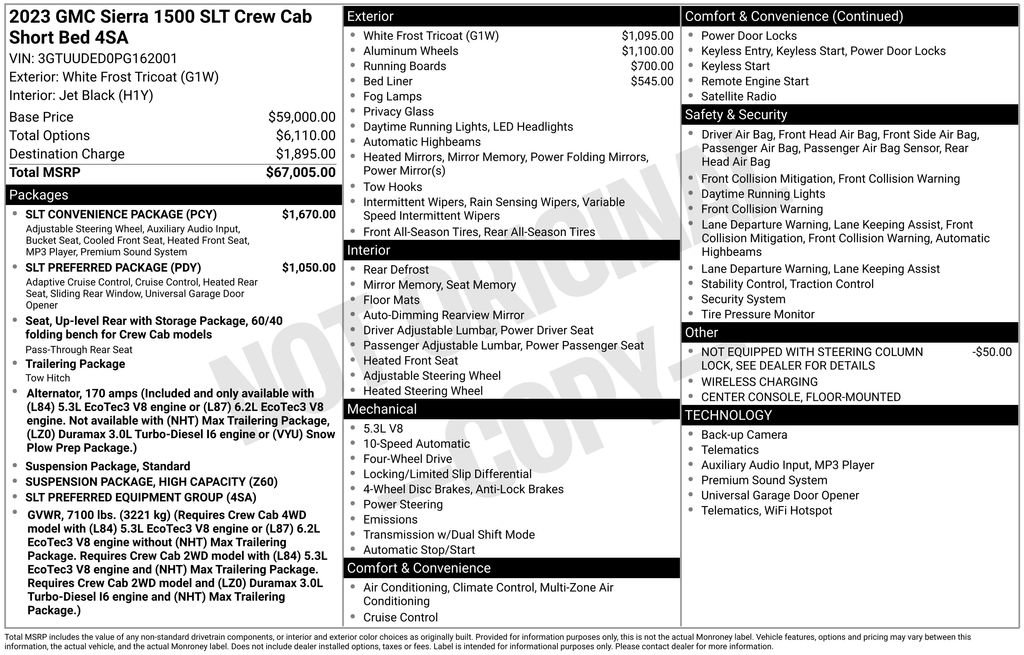 Certified 2023 GMC Sierra 1500 SLT w/ SLT Convenience Package image 10