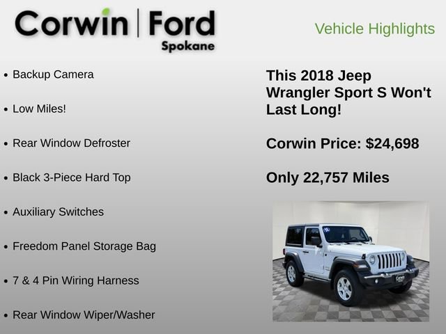 Used 2018 Jeep Wrangler Sport AWD/4WD image 6