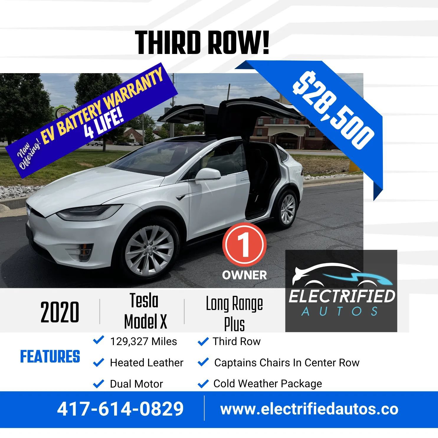 Used 2020 Tesla Model X Long Range AWD/4WD image 1
