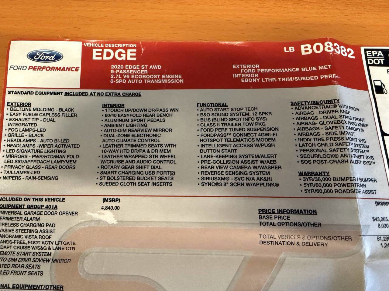 Used 2020 Ford Edge ST w/ Equipment Group 401A image 90