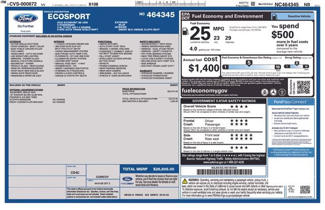 Used 2022 Ford EcoSport SE AWD/4WD image 15