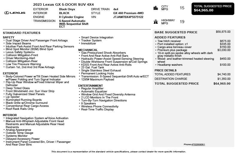 Used 2023 Lexus GX 460 Premium w/ Premium Plus Package image 3