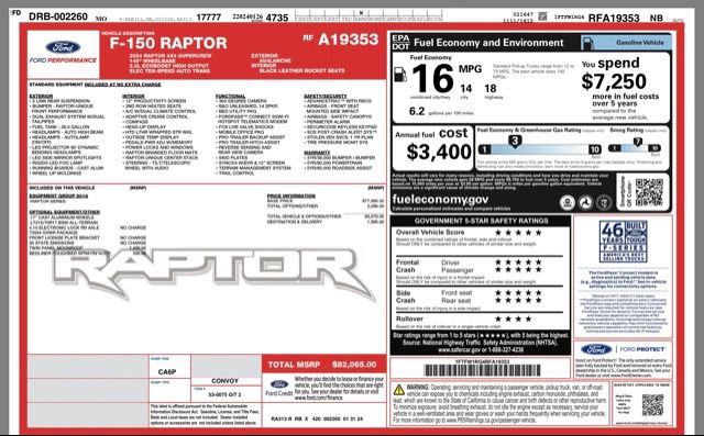 Used 2022 Ford F150 Raptor w/ Equipment Group 801A High image 33