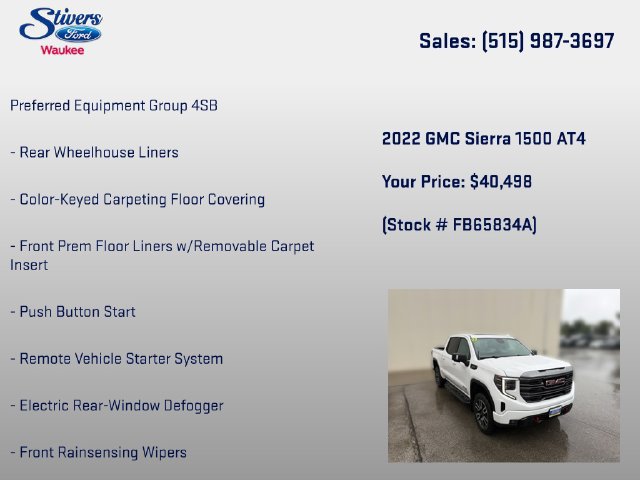 Used 2022 GMC Sierra 1500 AT4 w/ AT4 Preferred Package AWD/4WD image 16