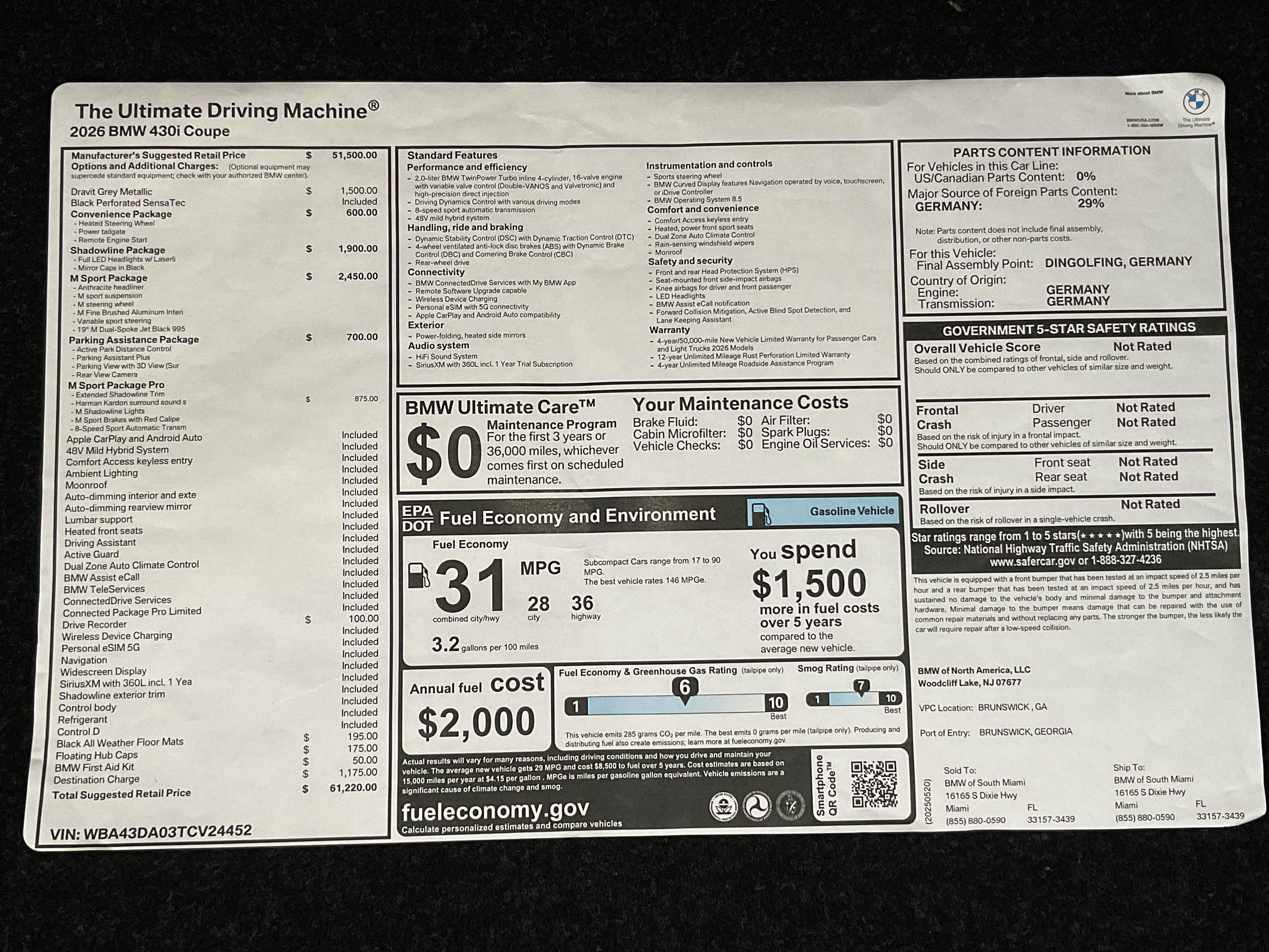 New 2026 BMW 430i Coupe w/ M Sport Package image 31