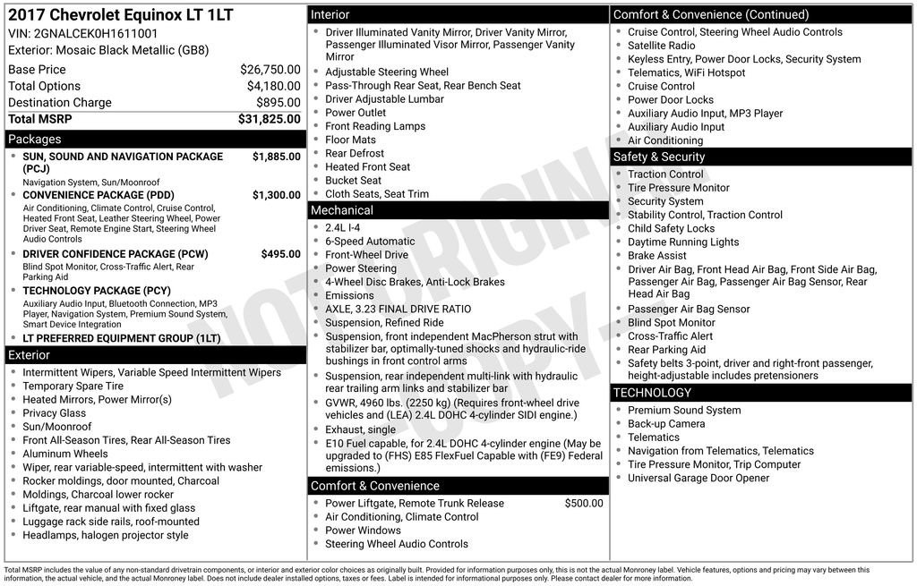 Used 2017 Chevrolet Equinox LT image 36