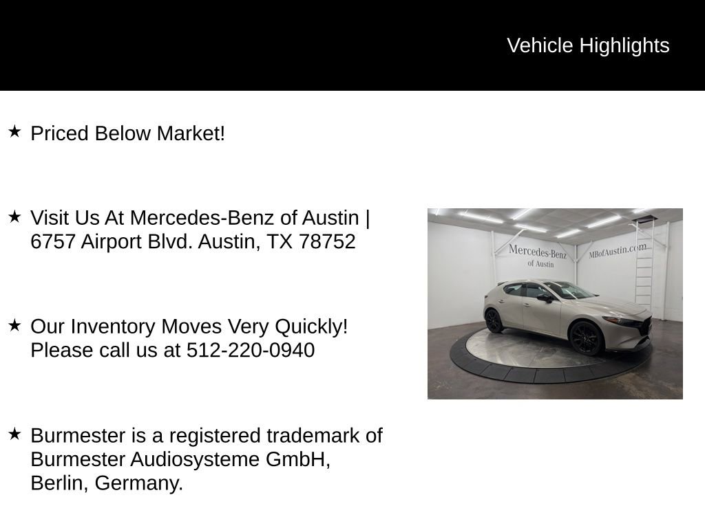 Used 2024 MAZDA MAZDA3 Hatchback w/Premium Plus Pkg image 6