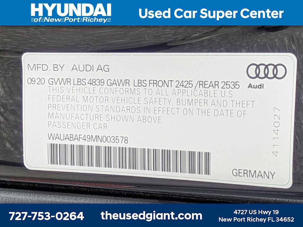 Used 2021 Audi A4 2.0T Premium w/ Convenience Package image 42