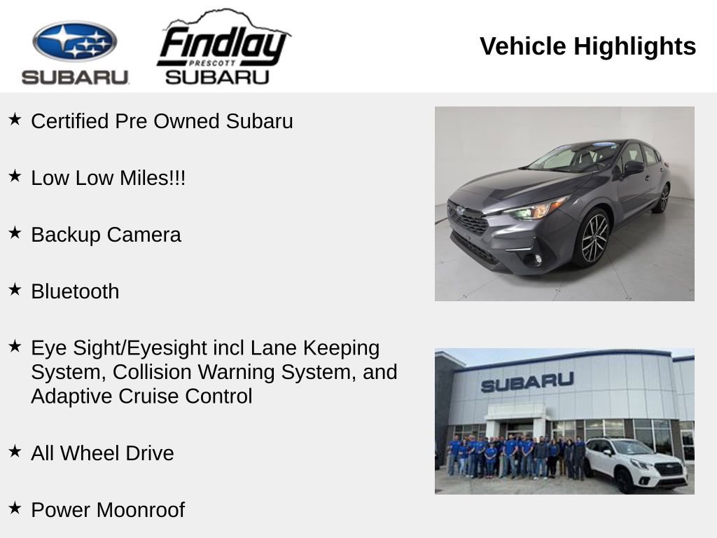 Certified 2024 Subaru Impreza 2.0i Sport AWD/4WD image 2
